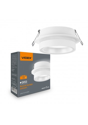 Світильник VIDEX під лампу GX53 врізний Білий (VL-SPF34R-W) VL-SPF34R-W - 488358