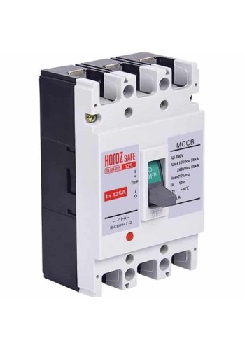 Шафовий автоматичний вимикач SAFE 125А 3P С HOROZ ELECTRIC 114-004-3125-010