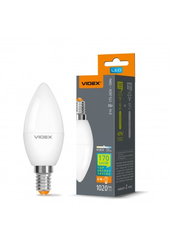 LED лампа VIDEX C37h 6W E14 4100K VL-C37h-06144 - 487276