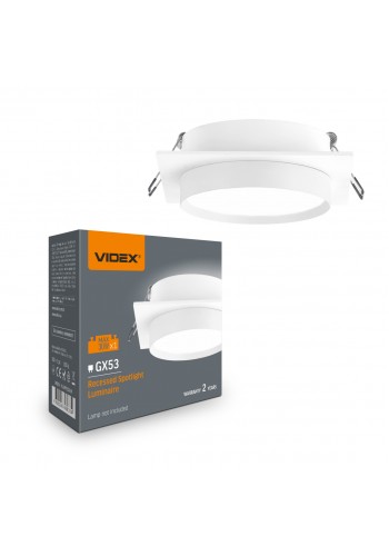 Світильник VIDEX під лампу GX53 врізний Квадратний Білий (VL-SPF33S-W) VL-SPF33S-W - 488334