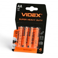 Батарейка сольова VIDEX R6P/AA 4шт BLISTER R6P/4B/AA/1.5V - 487238