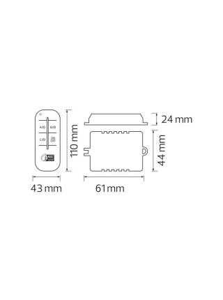 Пульт для люстр однолінійний CONTROLLER-1 max 300W HOROZ ELECTRIC 
105-001-0001-011