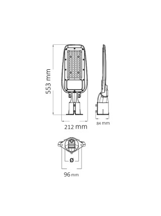 Світлодіодний світильник вуличний FLORIDA-150 6400K HOROZ ELECTRIC 
074-014-0150-020