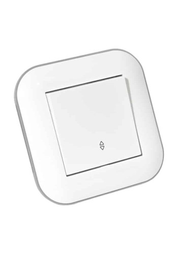 Вимикач прохідний 1-клавішний LOFT білий+сірий OVIVO 404-010203-209