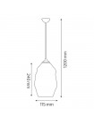 Світильник підвісний METEOR овал хром HOROZ ELECTRIC 021-014-0002-010