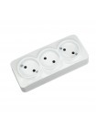 Розетка потрійна без заземлення біла POWER MAX-3 HOROZ ELECTRIC 104-008-0001-010