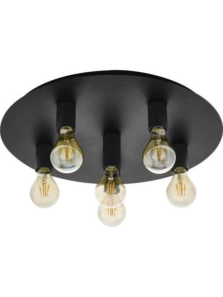 Світильник HOPFEN LOFT TELL 6 BK (E27, max 6 x 40W)
