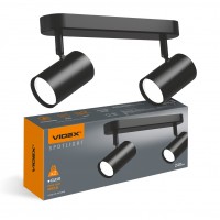 Світильник VIDEX під лампу 2xGU10 накладний поворотний чорний VL-SPF05B-BPB VL-SPF05B-BPB - 487030