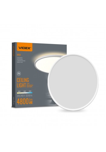 LED світильник з декоративною підсвіткою VIDEX DL5R 44W 3000K-4000K-5000K White VL-DL5R-44CW - 487375