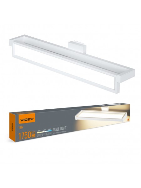 LED світильник настінний з сенсором VIDEX WL02 18W 2800K-4000K-6000K White VL-WL02-18CSW - 487764