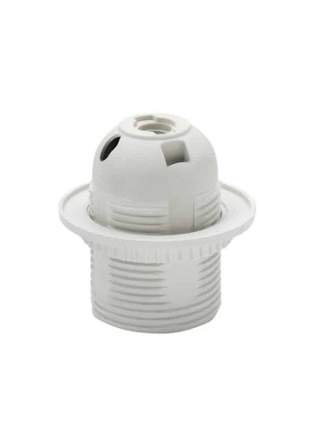 Патрон пластиковий з юбкою Е27 білий HOROZ ELECTRIC 094-002-0001-010