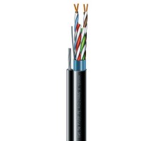 Кабель мережевий F/UTP-cat5e 4х2х0,51 ЗЗКМ зовнішній з тросом ( 72572 )