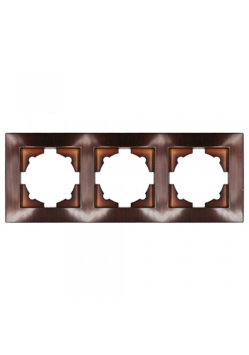 Рамка ELBI VEGA Woodline червоне дерево 3-на (510-012900-227)
