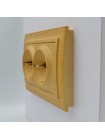 Розетка ELBI ZENA Woodline клен 2-на з заземленням ( 500-012700-907 )