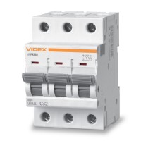 Автоматичний вимикач RS6 3п 32А 6кА С VIDEX RESIST VF-RS6-AV3C32 - 481595
