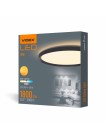 LED світильник з декоративною підсвіткою круглий VIDEX DL3R 18W 4000K Чорний VL-DL3R-184B - 484343