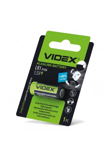 Батарейка лужна Videx LR1 1шт BLISTER LR1 1B - 294322
