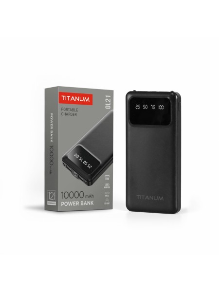 Повербанк 10000mAh TITANUM OL21 Black TPB-OL21-B - 484145