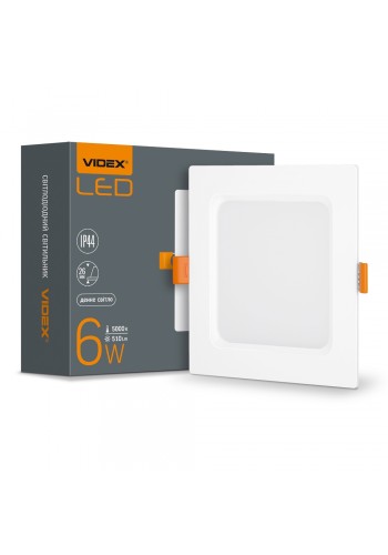 LED світильник Back вбудований квадрат VIDEX 6W 5000K VL-DLBS-065 - 480451