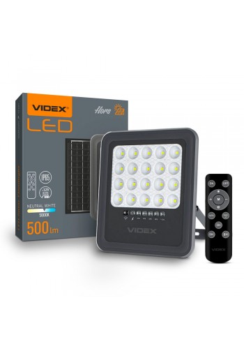 LED прожектор автономний VIDEX 500Lm 5000K VLE-FSO3-205 - 542392