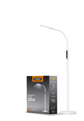 LED торшер білий VIDEX TF0701W 10W 3000-5500K