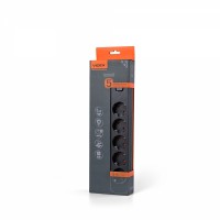 Мережевий подовжувач VIDEX ONCORD з/з 5п 3м (3x1.5мм) з кнопкою Black VF-PD53G-B - 484954