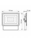 LED прожектор VIDEX 20W 5000K