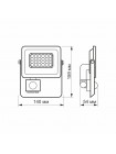LED прожектор VIDEX F2e 20W 5000K з датчиком руху та освітленості VL-F2e205W-S - 480420