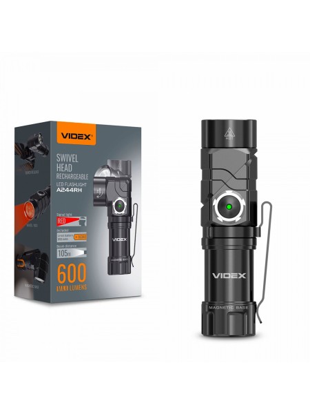 Портативний світлодіодний ліхтарик VIDEX VLF-A244RH 600Lm 5000K VLF-A244RH - 484220