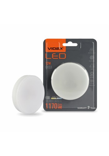 LED лампа VIDEX GX53 12W 4100K 220V VL-GX53-12534 - 484800