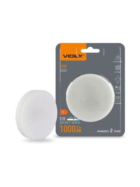 LED лампа VIDEX GX53 10W 4100K 220V VL-GX53-10534 - 487627