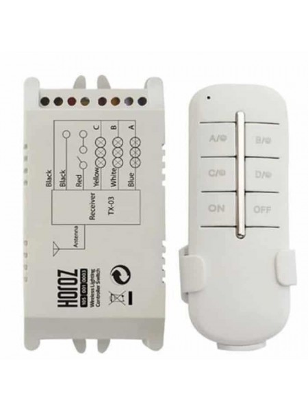 Пульт для люстр трьохлінійний CONTROLLER-3 max 300W HOROZ ELECTRIC 
105-001-0003-010