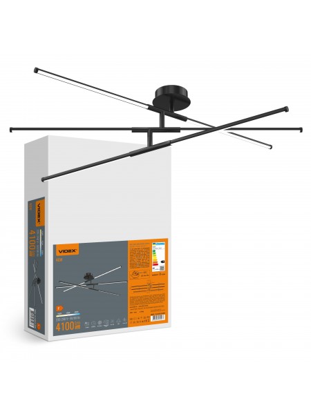 LED світильник стельовий VIDEX CLD013 40W 3000-4000-6000K Black VL-CLD013-40CB - 489973
