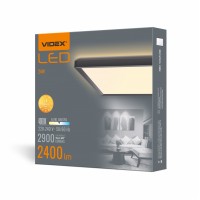 LED світильник з декоративною підсвіткою квадратний VIDEX DL3S 24W 4000K Чорний VL-DL3S-244B - 485227