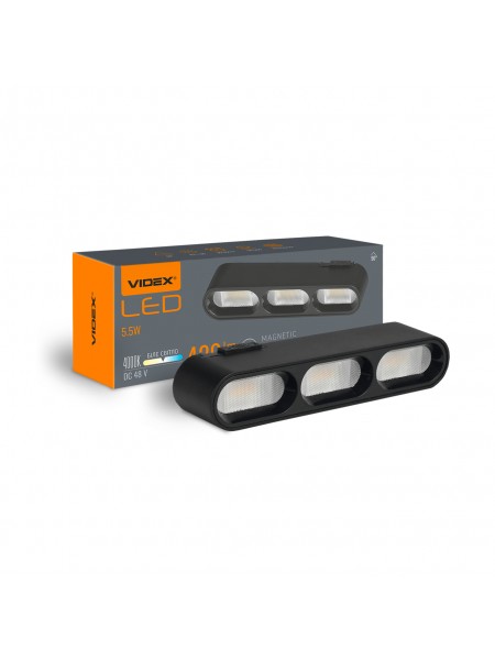 Світильник МАГНІТНИЙ трековий VIDEX LD13B 5.5W 4000K 48V Black VL-TRMS-LD13B - 485739