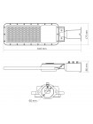 LED ліхтар вуличний VIDEX IP65 SLE17 150W 16500Lm 5000K 220V VL-SLE17-1505 - 487412