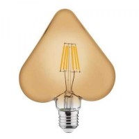 Лампа винтажная светодиодная (ретро)  RUSTIC HEART-6 6W Filament led 2200К  E27