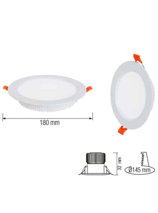 Світлодіодний світильник врізний ALEXA-24 24W 7000К HOROZ ELECTRIC 
016-048-0024-010
