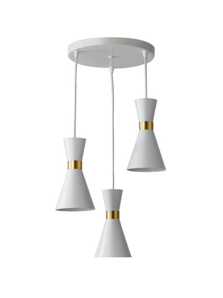Світильник HOPFEN LOFT CONE 3 PD WH (E27, max 3 x 40W)