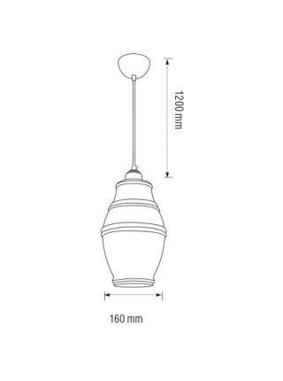 Світильник підвісний ELEMENT-1 янтарний HOROZ ELECTRIC 
021-015-0001-020