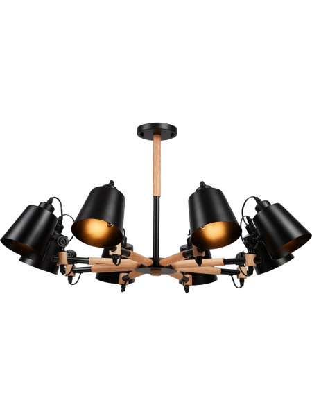 Світильник HOPFEN LOFT LTR 8 BK (E27, max 8 x 40W)
