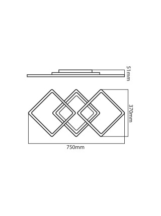 Світлодіодна люстра MONZA 40W 4000K хром HOROZ ELECTRIC 
019-059-0040-010