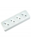 Розетка четверна без заземлення біла POWER MAX-4 HOROZ ELECTRIC 104-008-0003-010