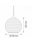 Світильник підвісний QUANTUM Е27 3D-ефект круглий хром HOROZ ELECTRIC 021-006-0001-010