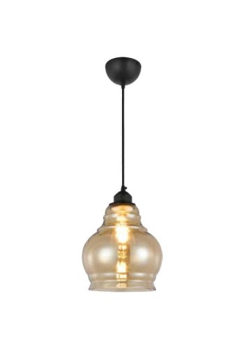 Світильник підвісний RONDO янтарний HOROZ ELECTRIC 021-018-0001-020