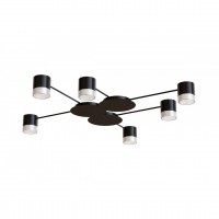 Світильник STARK CL-6/3-CRISTAL 6xGX53 BK, 920х100мм, чорний, HOPFEN