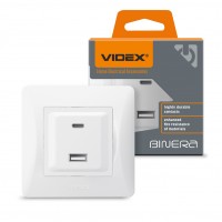 Розетка USB-A + USB-C PD20W біла VIDEX BINERA VF-BNCHRUC20-W - 486415