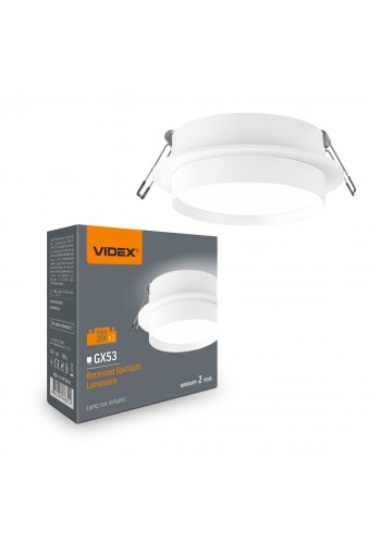 Світильник VIDEX під лампу GX53 врізний Круглий Білий (VL-SPF33R-W) VL-SPF33R-W - 488310