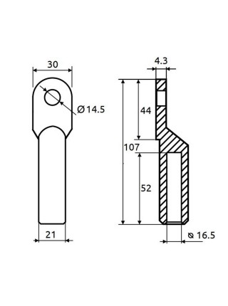 Наконечник мідний DT 150 Промфактор ( CL/CR-150-14 )
