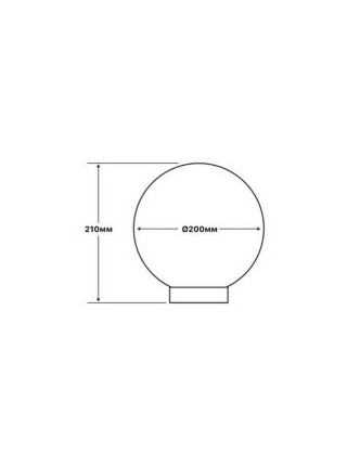 Світильник садово-парковий SFERA 200мм бронзовий призм 20W Е27 IP44 Violux ( 502120 )